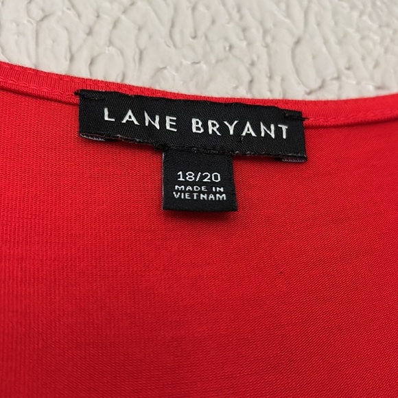 Lane Bryant Women’s Plus Size Surplice Bodysuit 18/20 2X Red - Picture 2 of 4